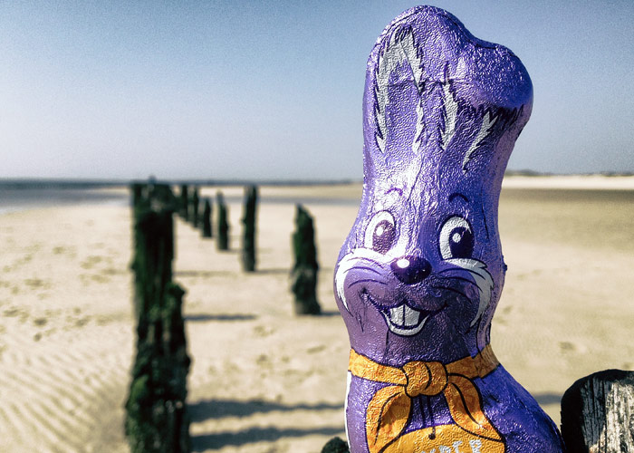 Osterhase am Ostanleger