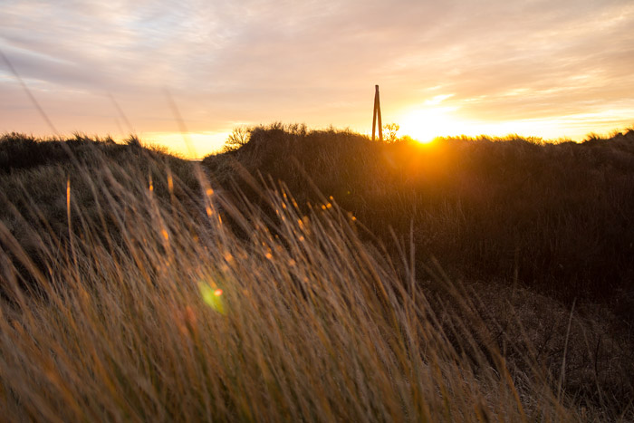Ostd&uuml;nen mit Sonnenuntergang