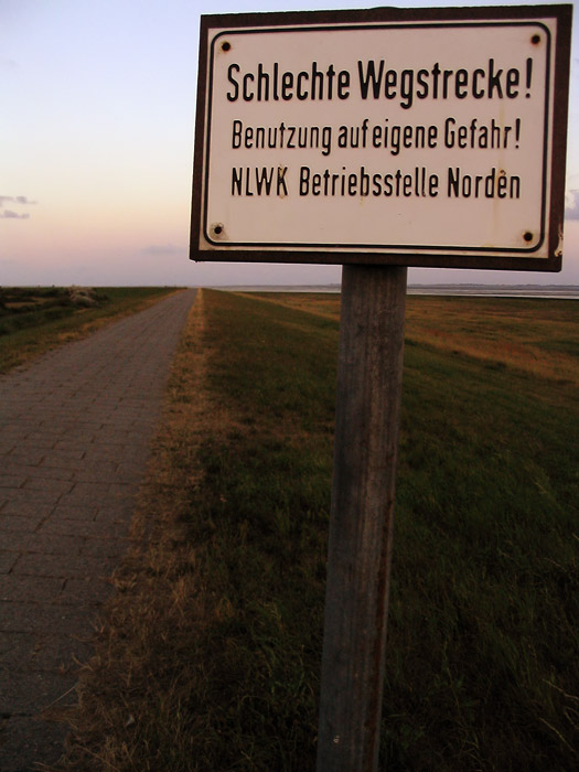 Schlechte Wegstecke