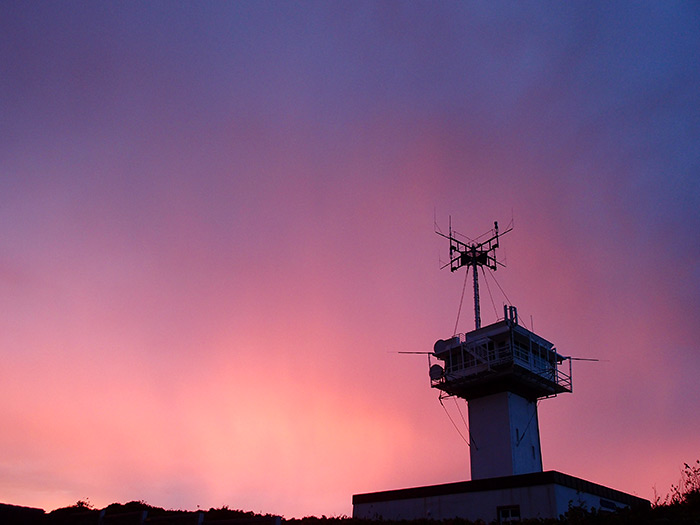 Signalstation am Abend