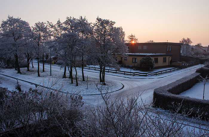 Eisiger Sonnenaufgang