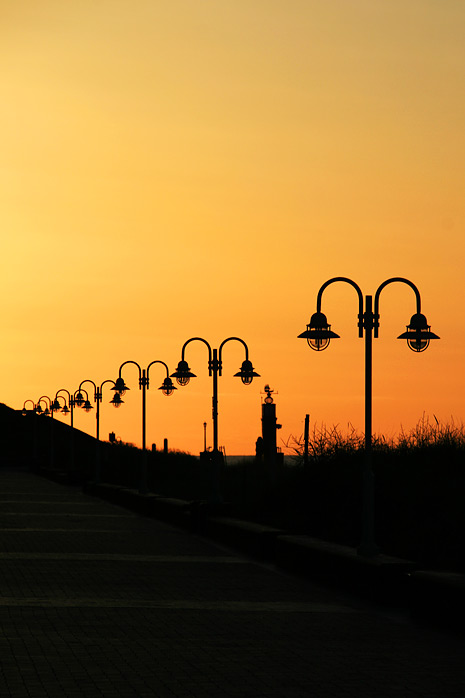 Abend an der Promenade