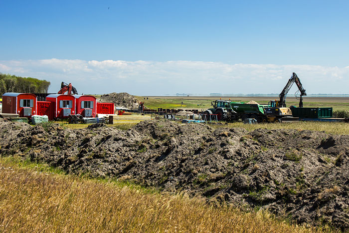Bauarbeiten am Deichschart