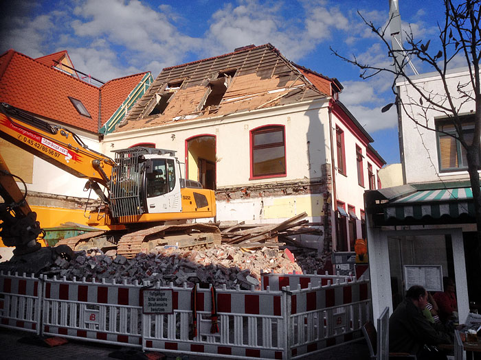 Abbruch der Fleischerei Drees