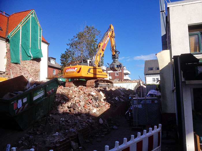 Abbruch der Fleischerei Drees