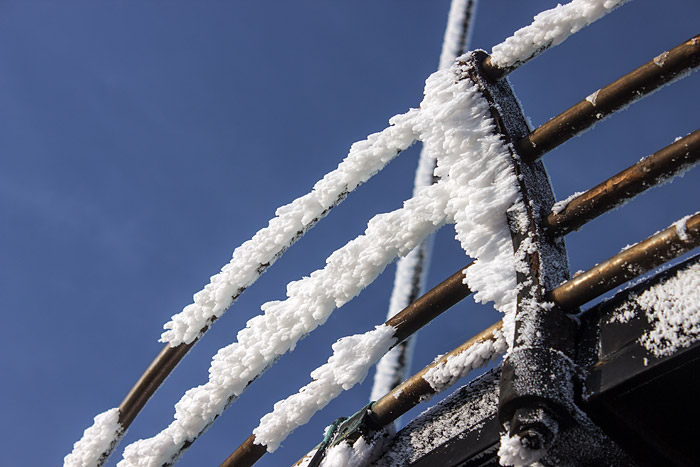 Advektionsreif auf dem Alten Leuchtturm