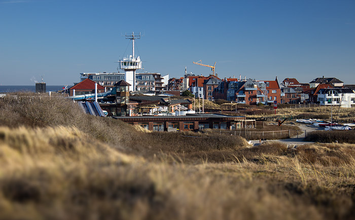 Dorf von der Aussichtsdüne aus gesehen