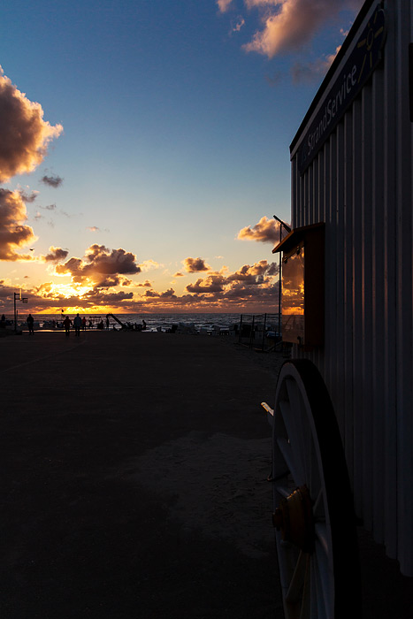 Badekarre im Abendlicht