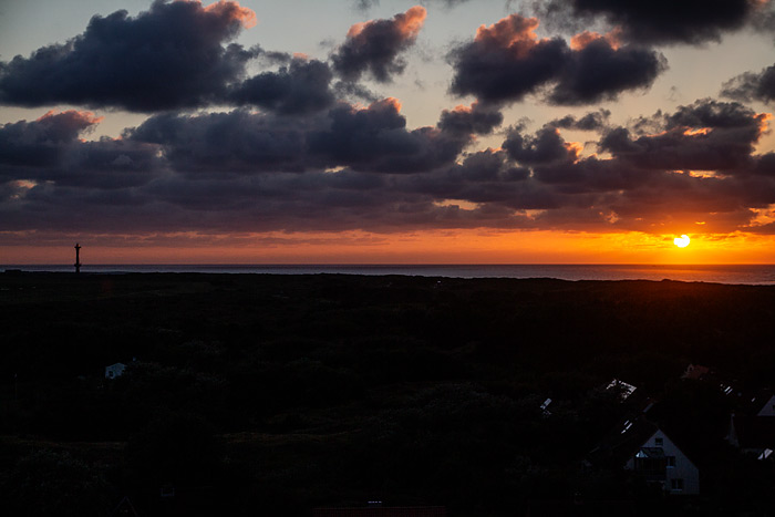 Sonnenuntergang vom Leuchtturm aus gesehen