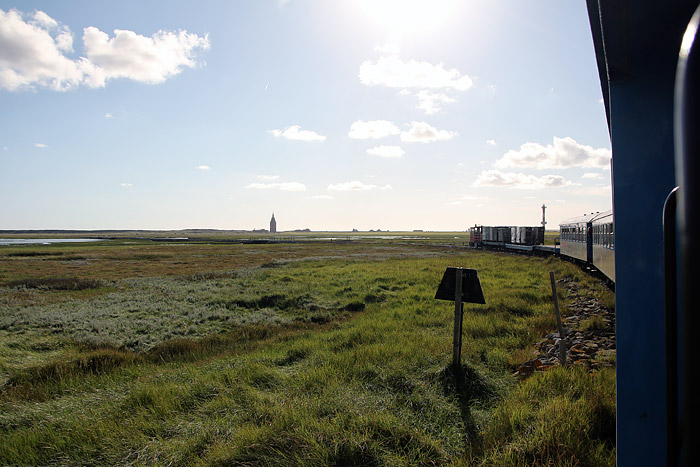 Fahrt mit der Inselbahn zum Anleger