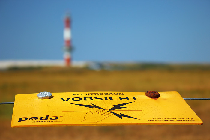 Elektrozaun &ndash; Vorsicht