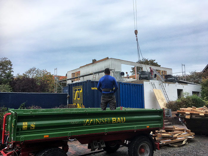 Bauarbeiten in der Schulstra&szlig;e