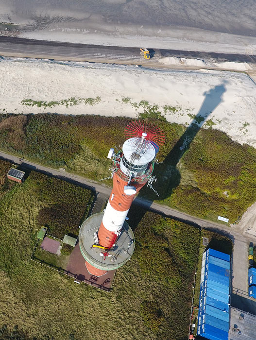 Blick von oben auf den Neuen Leuchtturm