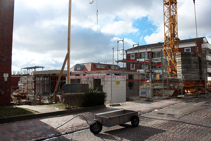 Bau der Villa Petersen