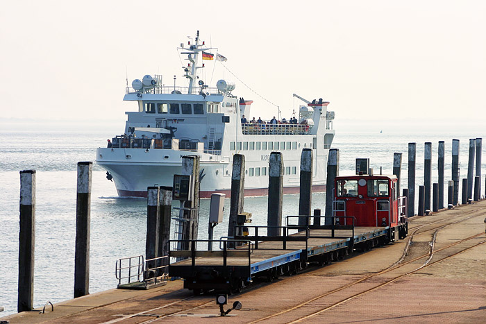 Ankunft der MS Wangerooge am Westanleger