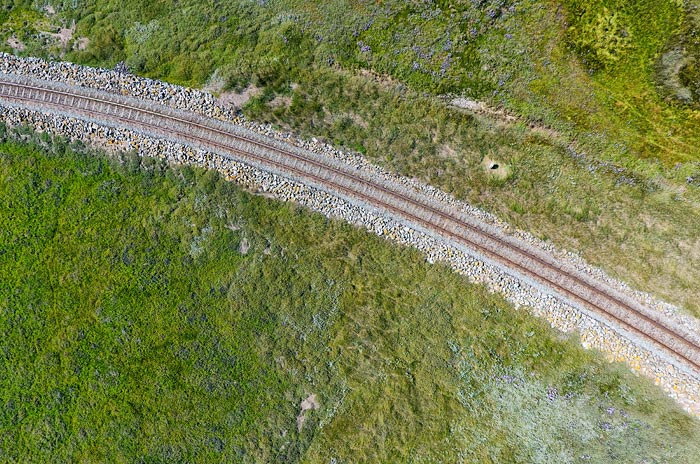 Bahngleise im Deichvorland