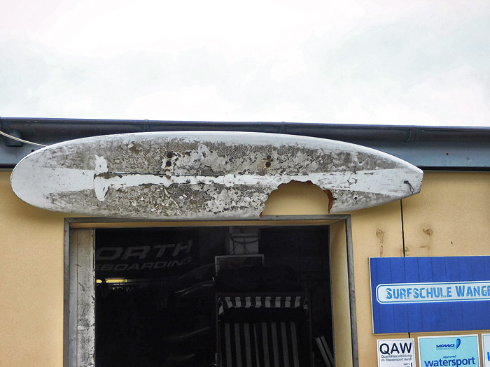 Surfbrett an der Surfschule