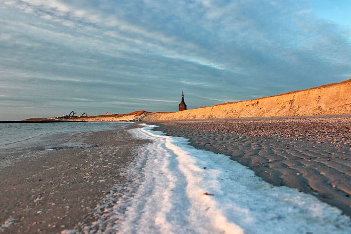 Eisablagerungen am Weststrand