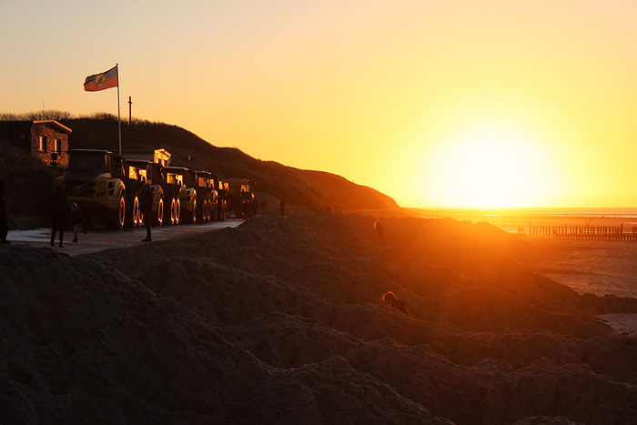 Dumper im Abendlicht