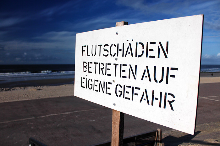 Flutsch&auml;den &ndash; Betreten auf eigene Gefahr