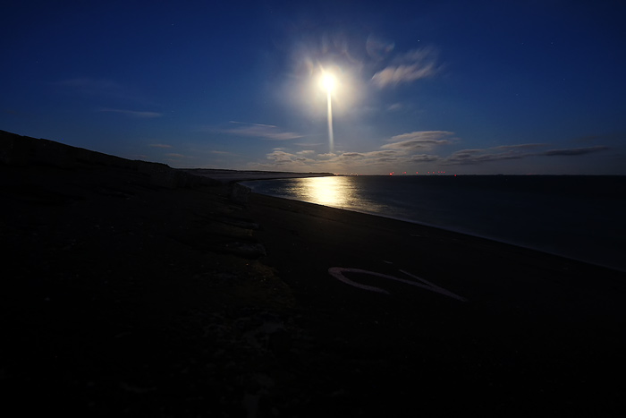 Deckwerk und Dove Harle im Mondschein