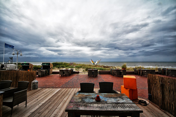 Digger's-Terrasse und Strandpromenade