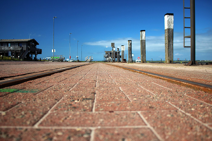 Bahngleise am Anleger