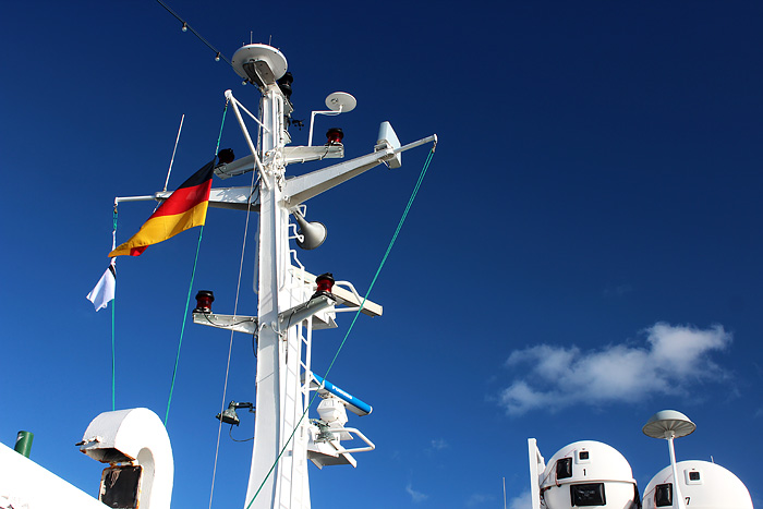 Schiffsmast der MS Wangerooge