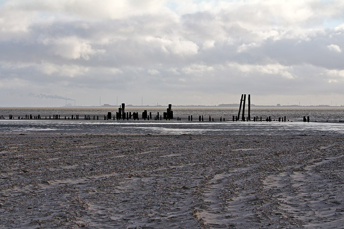 Pfahlreste des Ostanlegers