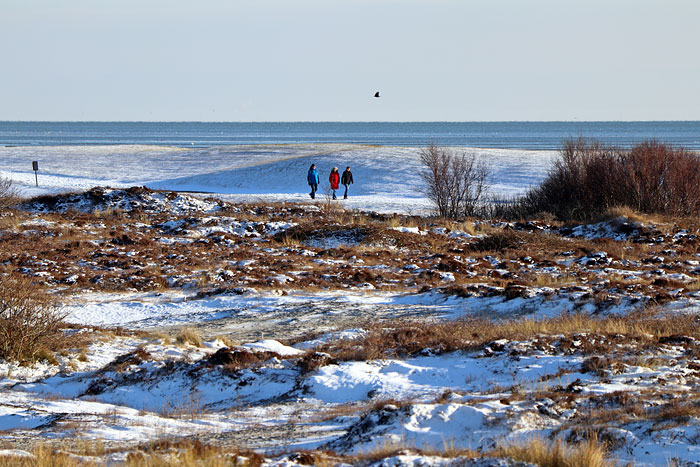 Spazierg&auml;nger auf dem S&uuml;ddeich