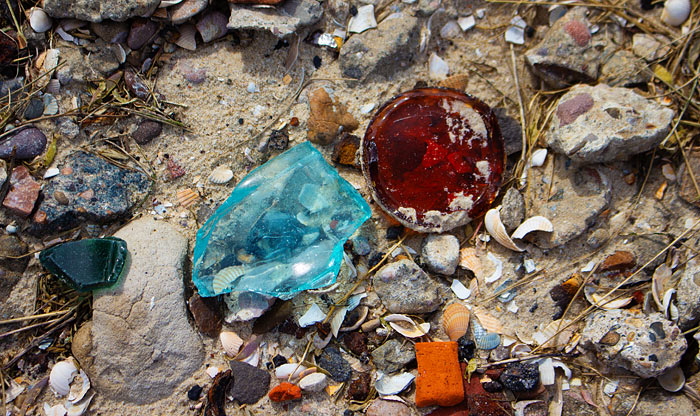 Scherben am Oststrand