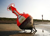 Gestrandete Ansteuerungstonne
