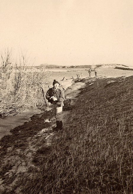 Sturmflut 1962. Bruchstelle am Dorfgrodendeich
