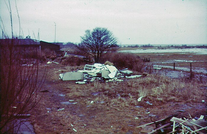 Sturmflut 1962. Unrat im Dorfgroden