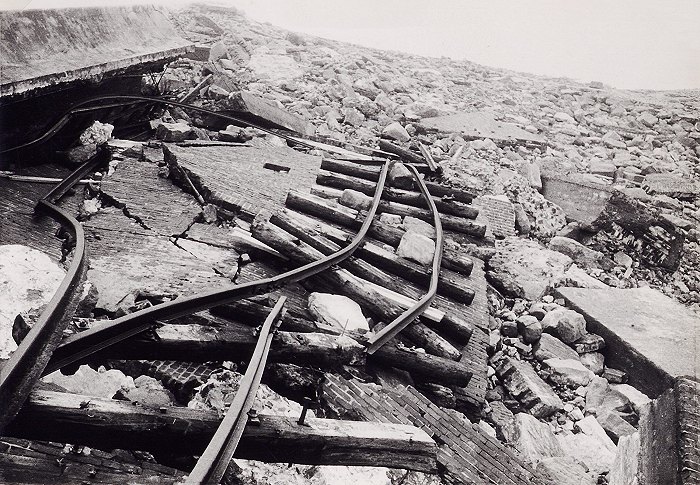 Sturmflut 1962. Zerst&ouml;rte Strandmauer