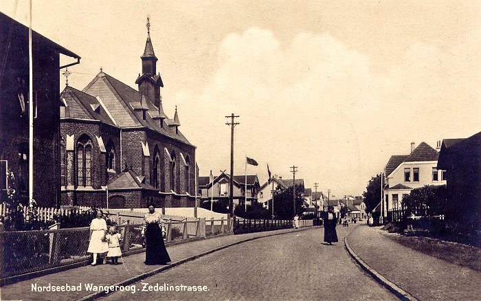 Zedeliusstra&szlig;e mit St. Willehad-Kirche
