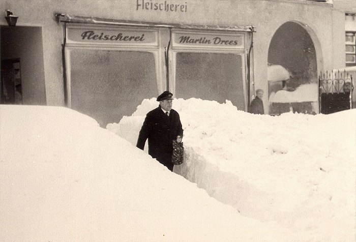 Fleischerei Drees im Schnee