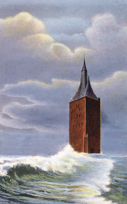 Alter Westturm in der Brandung