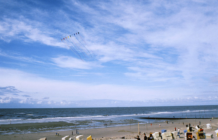 Lenkdrachen am Himmel