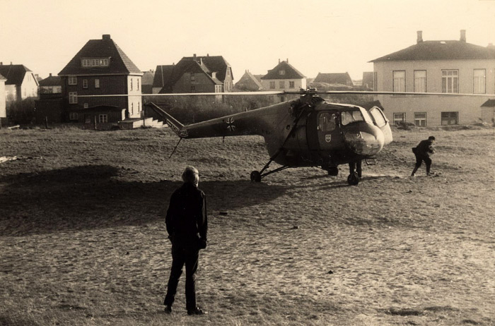 Bundeswehr-Hubschrauber auf der Polizeiwiese
