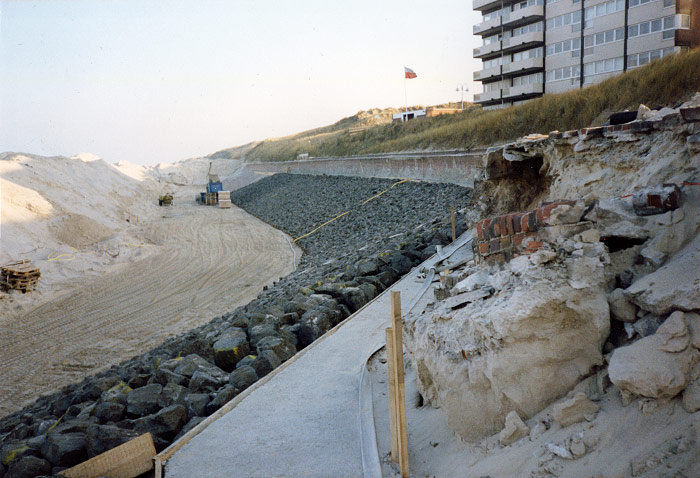 Neubau der Strandmauer Nord