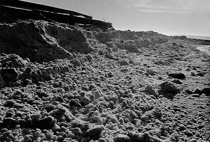 Eisablagerungen am S&uuml;dwestdeckwerk