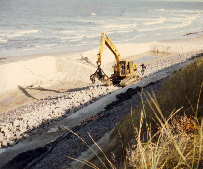 Bau des Norddeckwerks