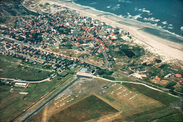 Dorf vom Flugzeug aus gesehen