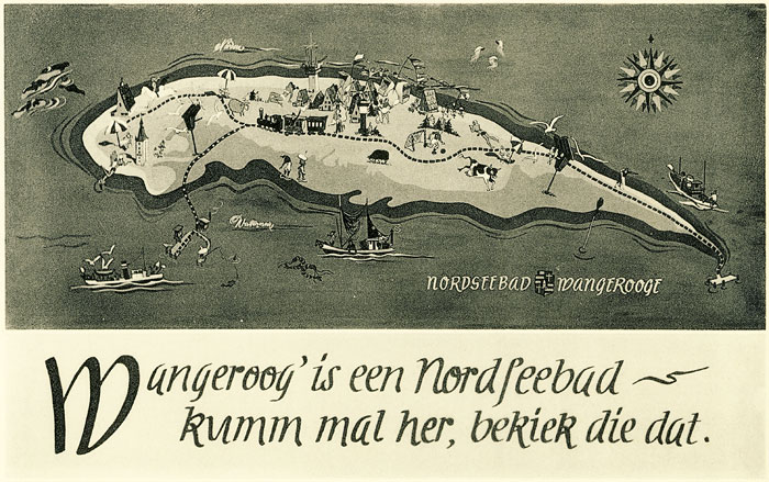 Ansichtskarte mit Insel-Reim