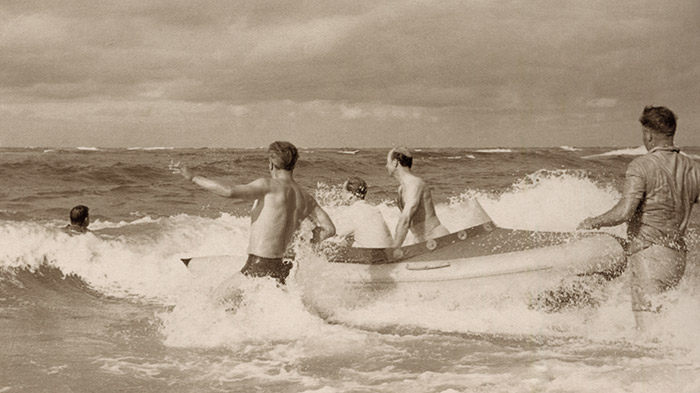 Rettungsaktion am Strand