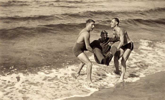 Badende Luftwaffe-Soldaten