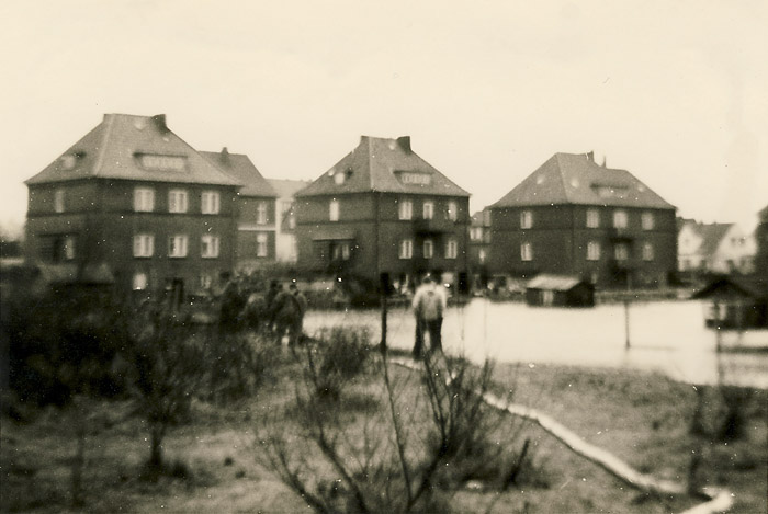 Sturmflut 1962. Feuerwehr pumpt Wasser ab