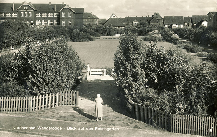 Blick auf den Rosengarten