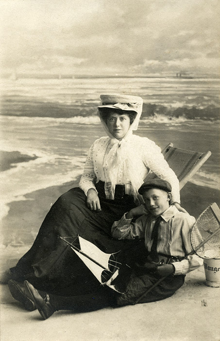 Portraitfoto mit Mutter und Sohn